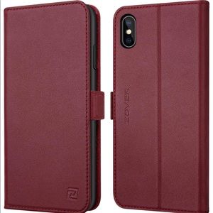🆕 Zover Detachable Wallet Case in Red Wine